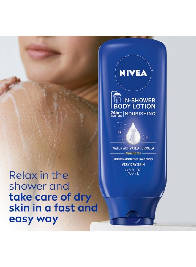 Nivea Beiersdorf Inc Nivea Body In Shower Nourishing Body Lotion For Dry Skin,400 ml (Pack of 1) - Image 2